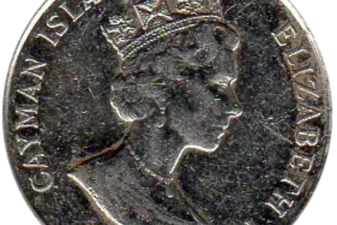 25 Cent Cayman Island Dollar Coin Front Issued 1972 Accepted For Exchange