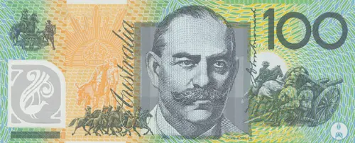 Australian 100 Dollar Banknote Front Issued 2008 accepted for exchange