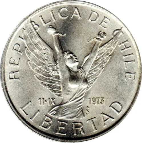 5 Chilean Peso Coin Issued 1976 Front Accepted For Exchange