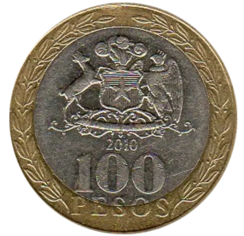 100 Chilean Peso Coin Issued 2001 Front Accepted For Exchange
