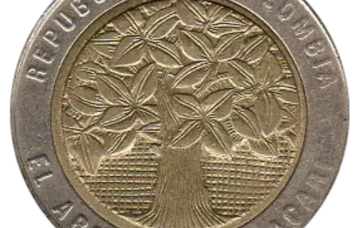 500 Colombian Peso Front Issued 1993 Accepted For Exchange