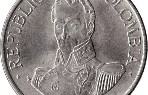 1 Colombian Peso Coin Front Issued 1974 Accepted For Exchange