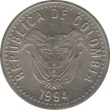 10 Colombian Peso Coin Front Issued 1989 Accepted For Exchange