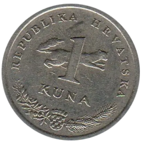 1 Croatian Kuna Issued 1993 Front Accepted For Exchange