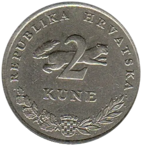 2 Croatian Kuna Issued 1993 Front Accepted For Exchange