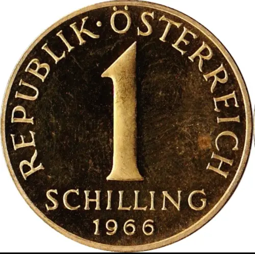 1 Austrian Schilling Coin Front 1959 accepted for exchange