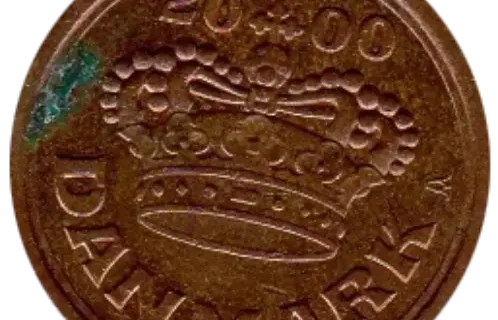 50 Ore Danish Kroner Coin First Issued 1989 Front Accepted For Exchange