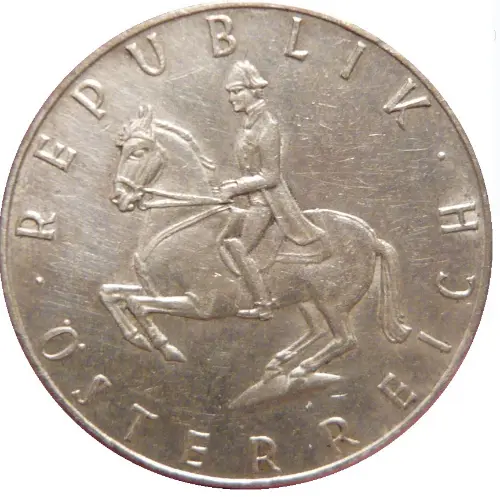 5 Austrian Schilling Coin front side 1968 accepted for exchange