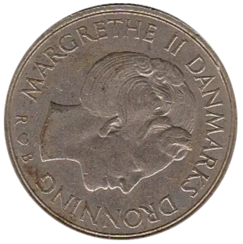 1 Danish Krone Old First Issued 1973 Front Accepted For Exchange