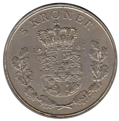 5 Danish Krone Old First Issued 1973 Front Accepted For Exchange