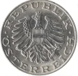 10 Austrian Schilling Coin Front 1974 accepted for exchange