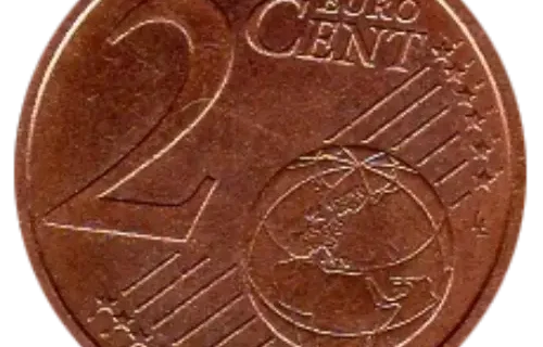 2 Euro Cent Coin First Issued 2002 Front Accepted For Exchange