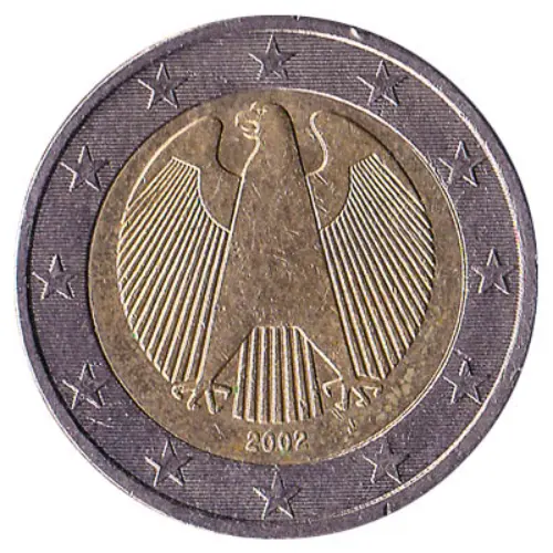 2 Euro Coin First Issued 2002 Front Accepted For Exchange