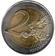 2 Euro Coin First Issued 2002 Front Accepted For Exchange