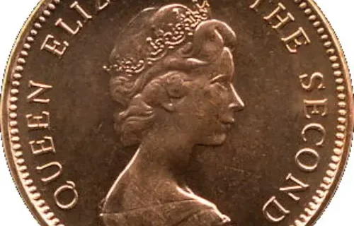 2 Falkland Penny Coin First Issued 1974 Front Accepted For Exchange