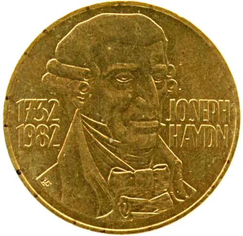 20 Austrian Schilling Coin Obverse 1980 accepted for exchange