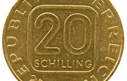 20 Austrian Schilling Coin Obverse 1980 accepted for exchange