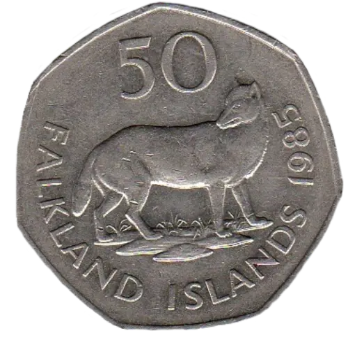 50 Pence Falkland Island Coin Issued 1998 Front Accepted For Exchange