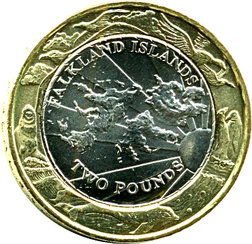 2 Falkland Pound Coin First Issued 2004 Front Accepted For Exchange