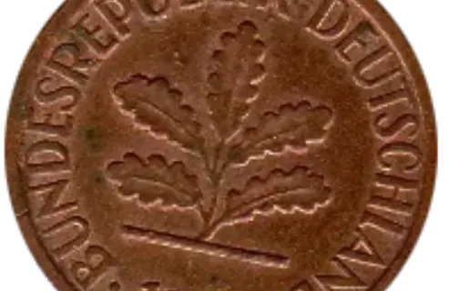 1 Pfennig German Coin First Issued 1948 Front Accepted For Exchange