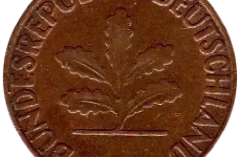 2 Pfennig German Coin First Issued 1950 Front Accepted For Exchange
