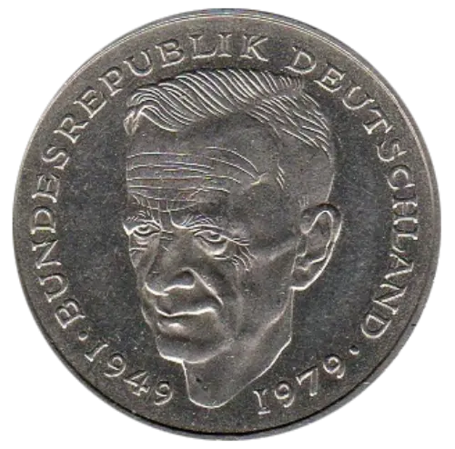 2 German Deutsche Mark Coin First Issued 1957 Front Accepted For Exchange