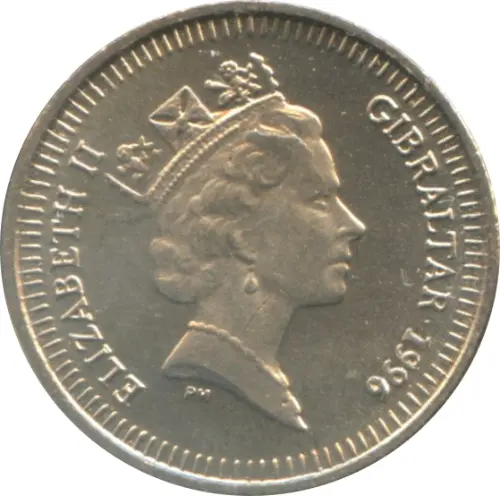 5 Pence Gibraltar Coin First Issued 1990 Obverse Accepted For Exchange