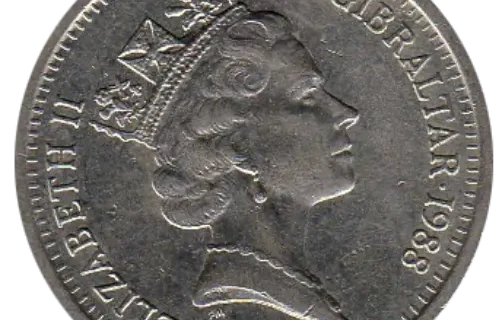 10 Pence Gibraltar Coin First Issued 1994 Obverse Accepted For Exchange