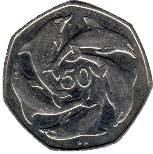 50 Pence Gibraltar Coin First Issued 1997 Obverse Accepted For Exchange