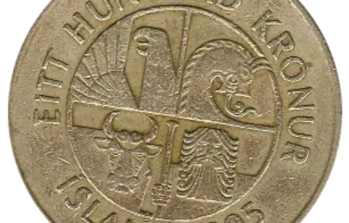 100 Icelandic Kronur Coin First Issued 1995 Front Accepted For Exchange