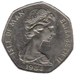 50 Pence Isle of Man Coin First Issued 1997 Front Accepted For Exchange