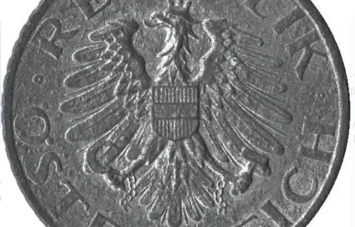 5 Austrian Groschen Front Side 1948 accepted for exchange