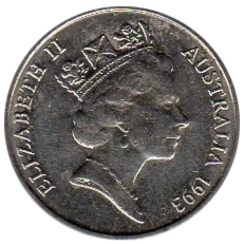 Australian 5 Cent Coin Obverse