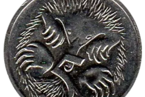 Australian 5 Cent Coin Obverse