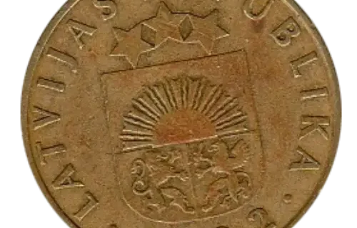 20 Santimu Latvian Coin First Issued 1992 Front Accepted For Exchange