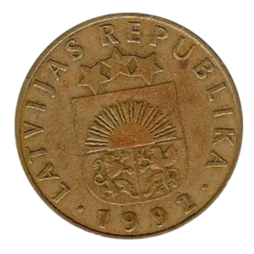 20 Santimu Latvian Coin First Issued 1992 Front Accepted For Exchange