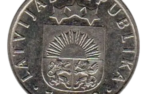 50 Santimu Latvian Coin First Issued 1992 Front Accepted For Exchange