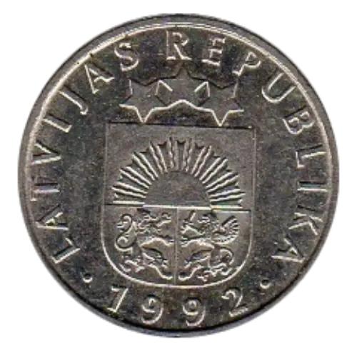 50 Santimu Latvian Coin First Issued 1992 Front Accepted For Exchange