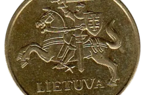 Lithuania 50 Centu Coin First Issued 1998 Front Accepted For Exchange
