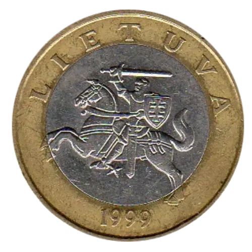 Lithuania 2 Litai Coin First Issued 1998 Front Accepted For Exchange