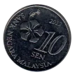 10 Sen Malaysian Coin (Third Edition) Obverse Issued 2011 Accepted For Exchange