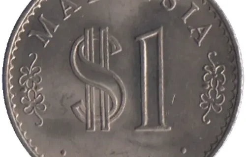 1 Dollar Malaysian Coin (First Series) Obverse First Issued 1971 Front Accepted For Exchange
