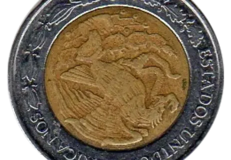 1 Mexican Peso Coin Obverse First Issued 1996 Accepted For Exchange