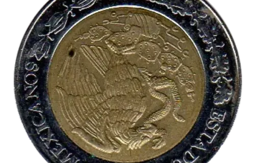 5 Mexican Peso Coin Obverse First Issued 1992 Accepted For Exchange