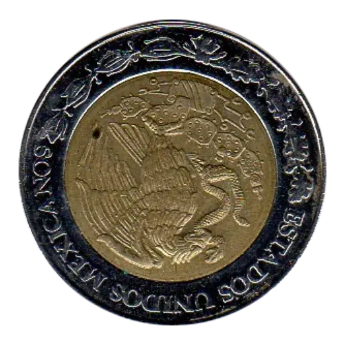 5 Mexican Peso Coin Obverse First Issued 1992 Accepted For Exchange