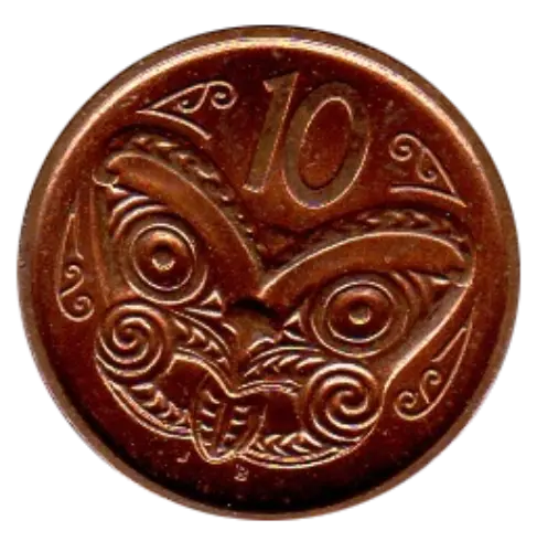 10 Cent New Zealand Dollar coin Obverse First Issued 2006 Accepted For Exchange