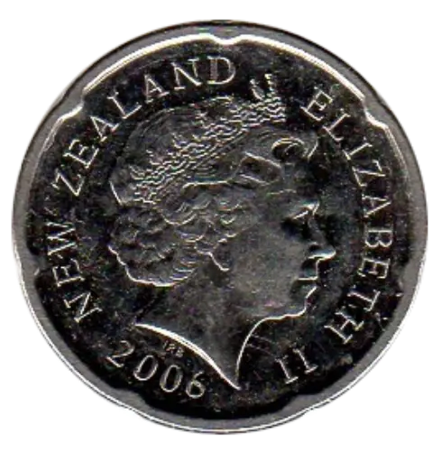 20 Cent New Zealand Dollar coin Obverse First Issued 2006 Accepted For Exchange