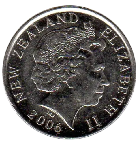 50 Cent New Zealand Dollar coin Obverse First Issued 2006 Accepted For Exchange