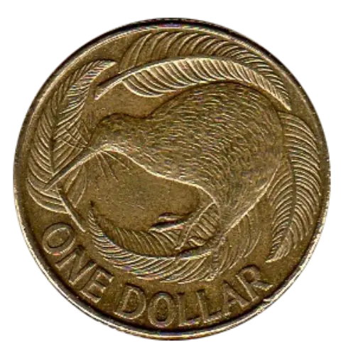 1 New Zealand Dollar First Issued 1991 Obverse Accepted For Exchange