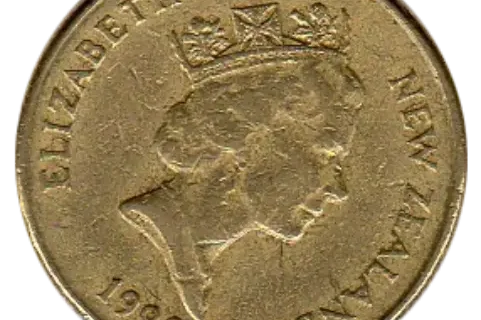 1 New Zealand Dollar First Issued 1991 Obverse Accepted For Exchange
